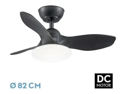 Ventilador Dc Paramo Negro Led Cct Con Temporizador