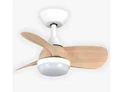 Ventilador Dc Pirdo Blanco Haya Led 24w Con 3 Temperaturas
