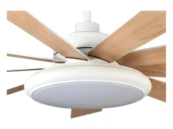 Ventilador Dc Pireo Blanco 9 Aspas Led Cct Regulable