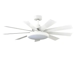 Ventilador Dc Pireo Blanco 9 Aspas Led Cct Regulable