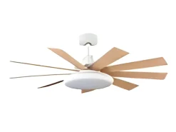 Ventilador Dc Pireo Blanco 9 Aspas Led Cct Regulable