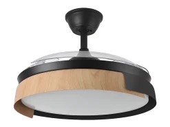Ventilador Dc Provenza Negro Led Con Memoria De Color