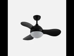 Ventilador DC Solido negro LED 24W con 3 aspas y mando