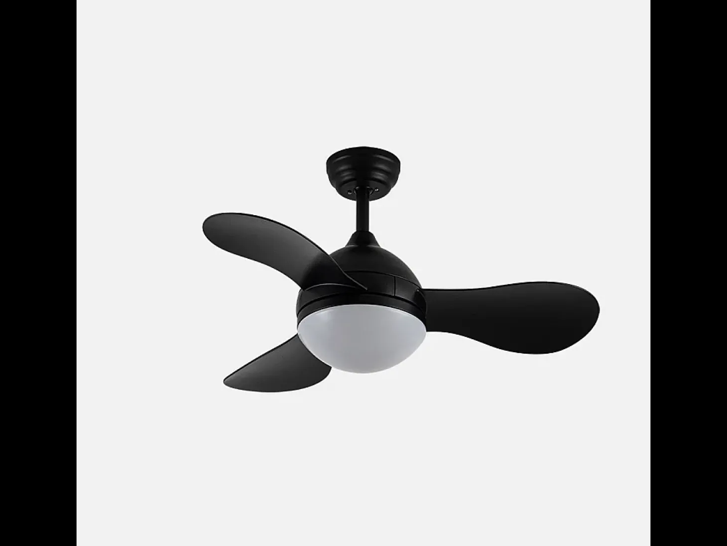 Ventilador DC Solido negro LED 24W con 3 aspas y mando
