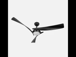 Ventilador Dc Tarento Negro Led Memoria Color Cct Regulable