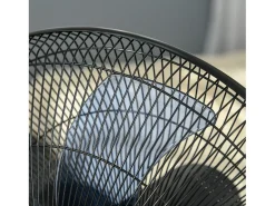 Ventilador de pedestal con nebulizador de 2,8 L, 3 modos, oscilación, temporizador y ángulo ajustable, negro (44,5 x 44,5 x 120 cm)