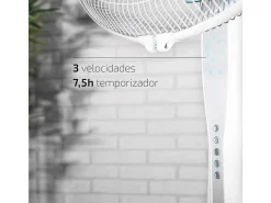 Ventilador de pie Cecotec EnergySilence 530 Power Connected 50W 5 aspas blanco 110-130 cm
