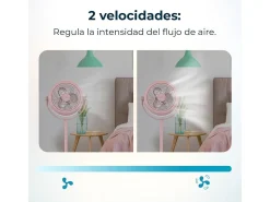 Ventilador de pie Cecotec EnergySilence 250 ClassicStyle 25W 3 aspas 2 velocidades rosa