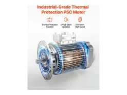 Ventilador de Pie Industrial SucceBuy, 3 Velocidades, 76 cm, Oscilante y Altura Ajustable
