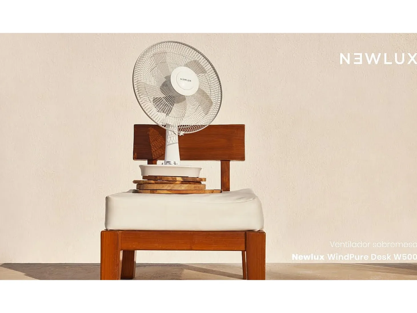 Ventilador de Sobremesa Desk W500 Madera - Newlux