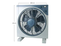 Ventilador de Sobremesa Ø30cm 50W 3 Velocidades Box Gris/Azul Thinia Home