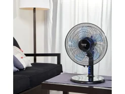 Ventilador de sobremesa Taurus Boreal 12 Elegance 40W azul/negro Ø30 cm