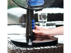 Ventilador de sobremesa Taurus Boreal 12 Elegance 40W azul/negro Ø30 cm