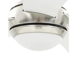 Ventilador de techo adornado con lámpara 128 cm blanco