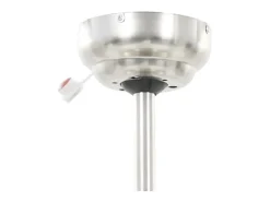 Ventilador de techo adornado con lámpara 128 cm blanco