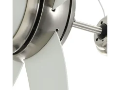 Ventilador de techo adornado con lámpara 128 cm blanco