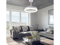 Ventilador de techo Amaltea Bel Air 116W 4 aspas retráctiles blanco Ø108 cm