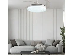 Ventilador de techo Arcos Bel Air 72W 4 aspas retráctiles mando a distancia blanco Ø108 cm
