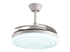 Ventilador de techo Arcos Bel Air 72W 4 aspas retráctiles mando a distancia blanco Ø108 cm