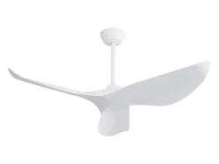 Ventilador de techo blanco de 38 pulgadas - Ventilador de techo de 6 velocidades con control remoto - Para dormitorio y sala de estar