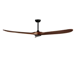 Ventilador de Techo con Aspas de Madera SucceBuy 183cm sin Luz con Mando a Distancia y Motor Reversible en Nogal