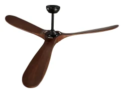 Ventilador de Techo con Aspas de Madera SucceBuy 183cm sin Luz con Mando a Distancia y Motor Reversible en Nogal
