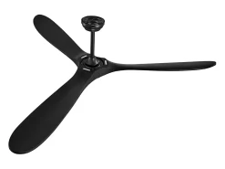 Ventilador de Techo con Aspas de Madera SucceBuy 183cm sin Luz con Mando a Distancia y Motor Reversible Negro