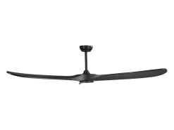 Ventilador de Techo con Aspas de Madera SucceBuy 183cm sin Luz con Mando a Distancia y Motor Reversible Negro