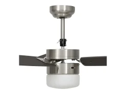 Ventilador de techo con luz con mando marrón oscuro 108 cm