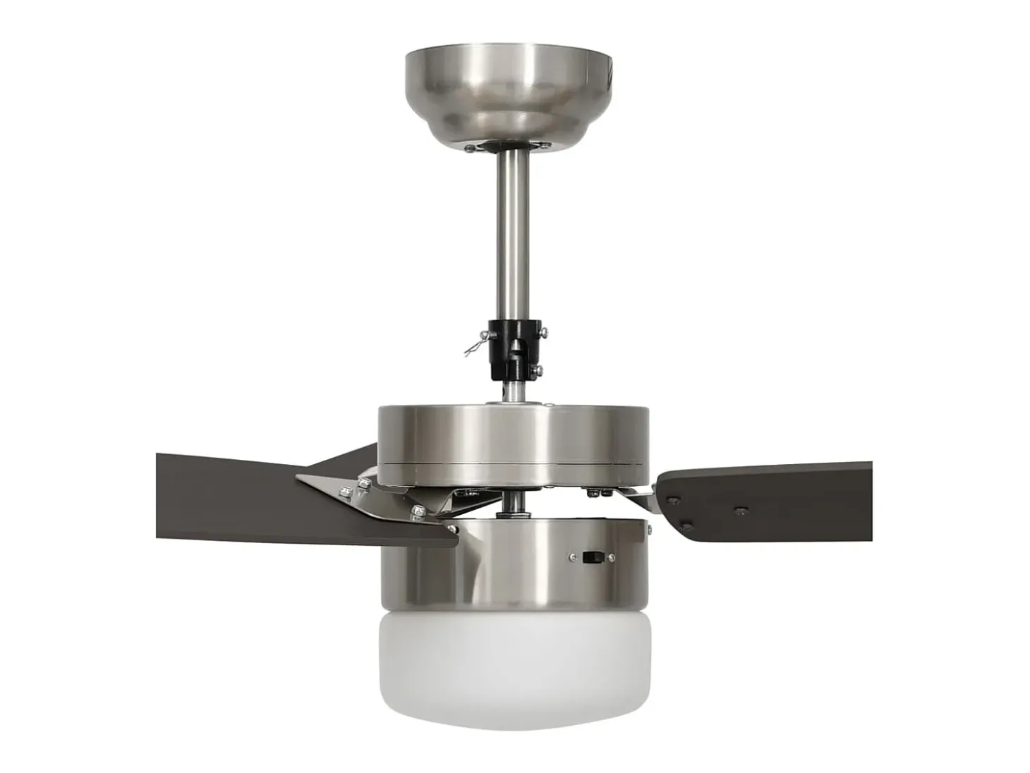 Ventilador de techo con luz con mando marrón oscuro 108 cm