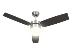 Ventilador de techo con luz con mando marrón oscuro 108 cm