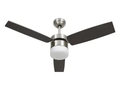 Ventilador de techo con luz con mando marrón oscuro 108 cm