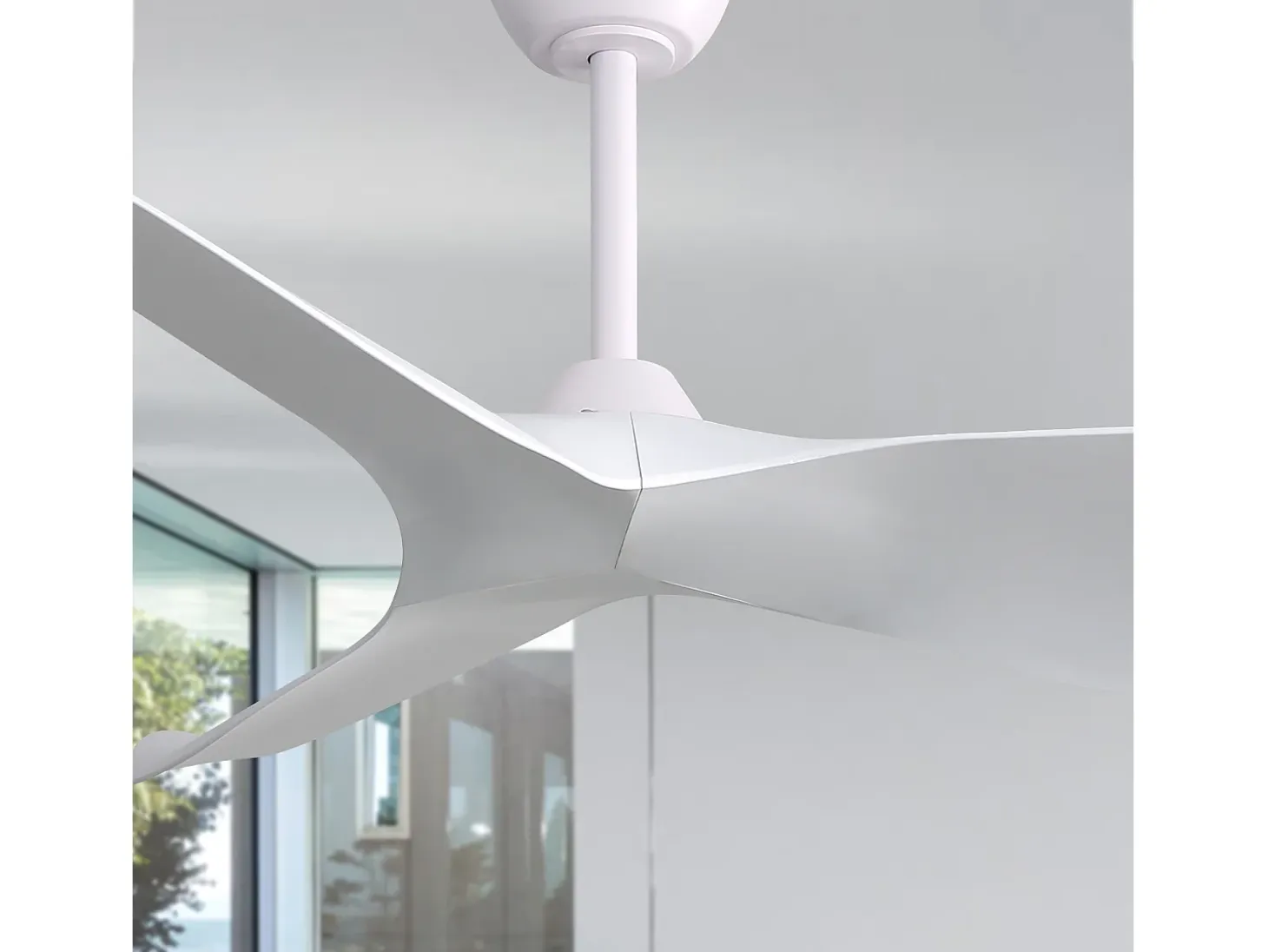 Ventilador de techo de 52 pulgadas - Ventilador de techo con 3 aspas de ABS y control remoto de 6 velocidades - para sala de estar