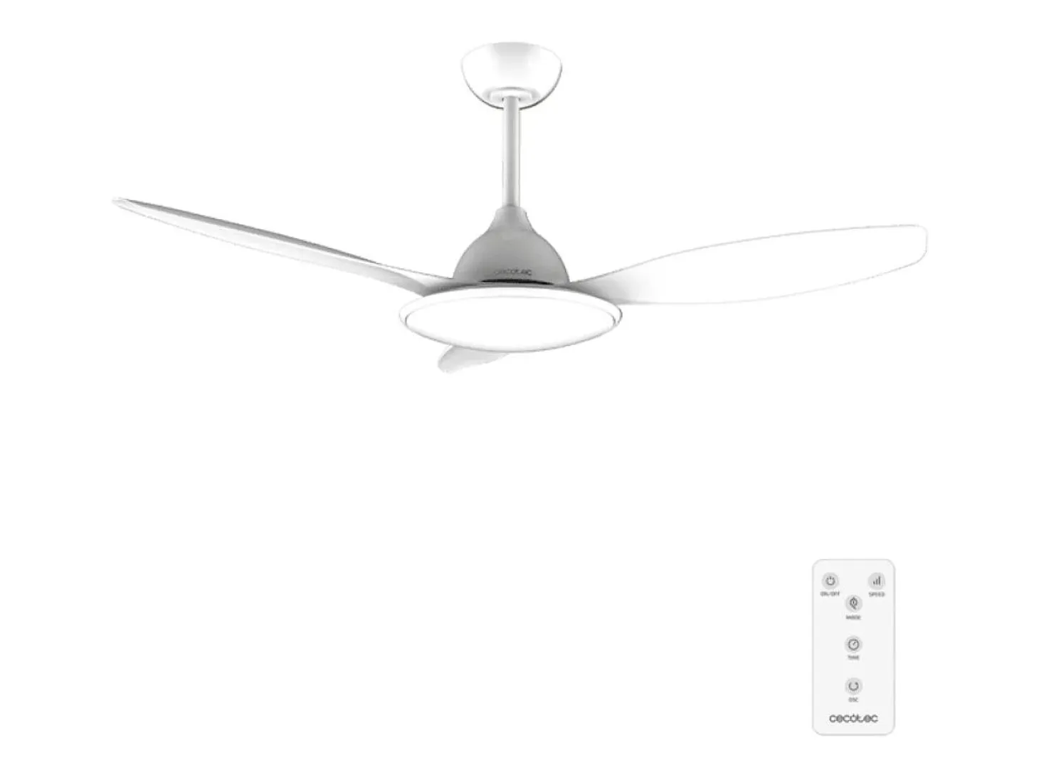 Ventilador de techo EnergySilence 4800 36W 3 aspas con mando a distancia blanco Ø120 cm
