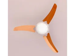 Ventilador de techo EnergySilence Aero 480 con mando 65W 3 velocidades 3 aspas natural/inox
