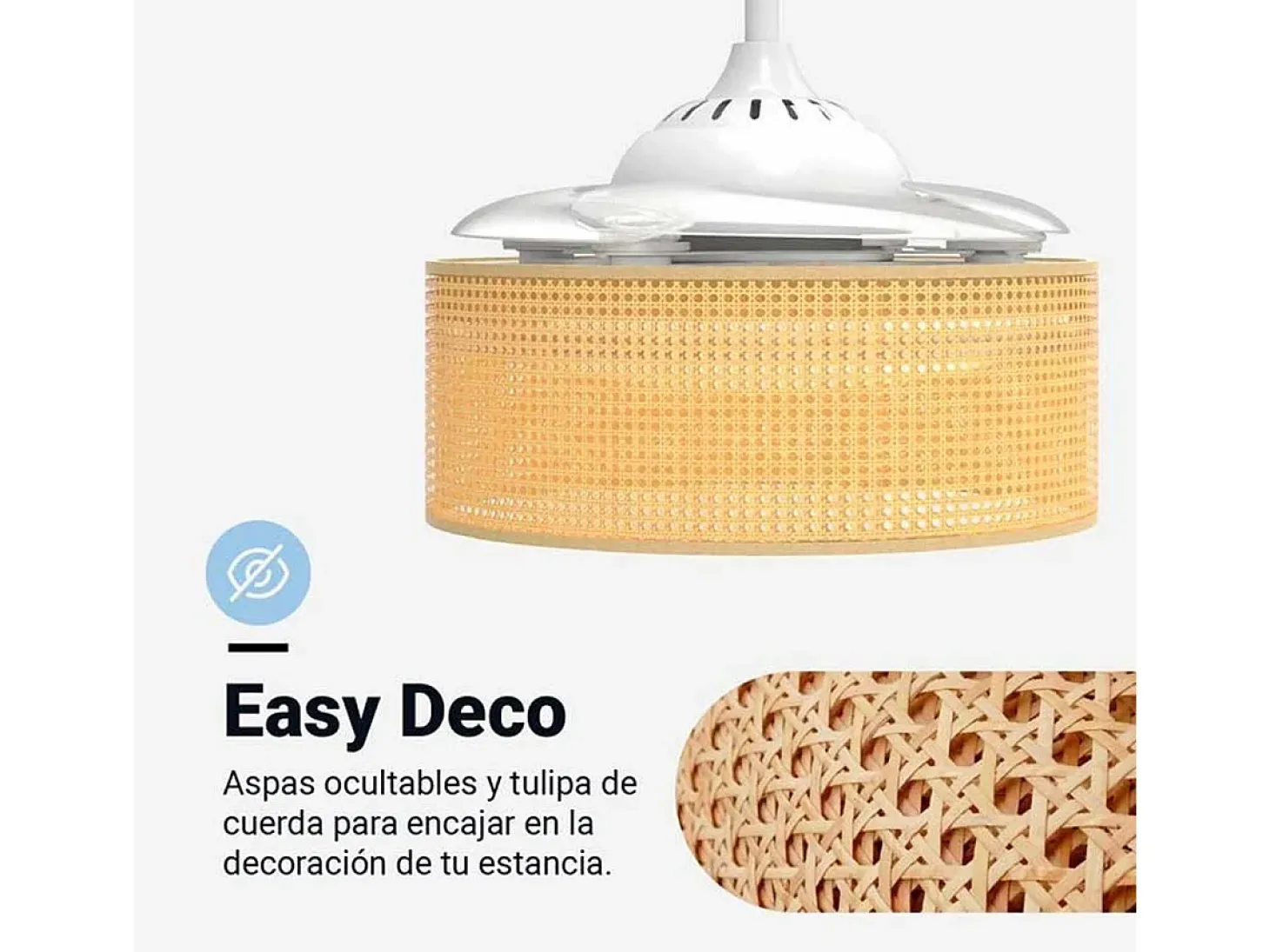 Ventilador de techo Jaloque 5042WR Universal Blue 65W mando a distancia beige