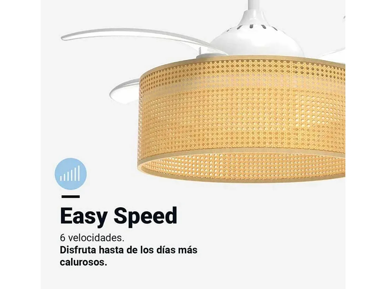 Ventilador de techo Jaloque 5042WR Universal Blue 65W mando a distancia beige