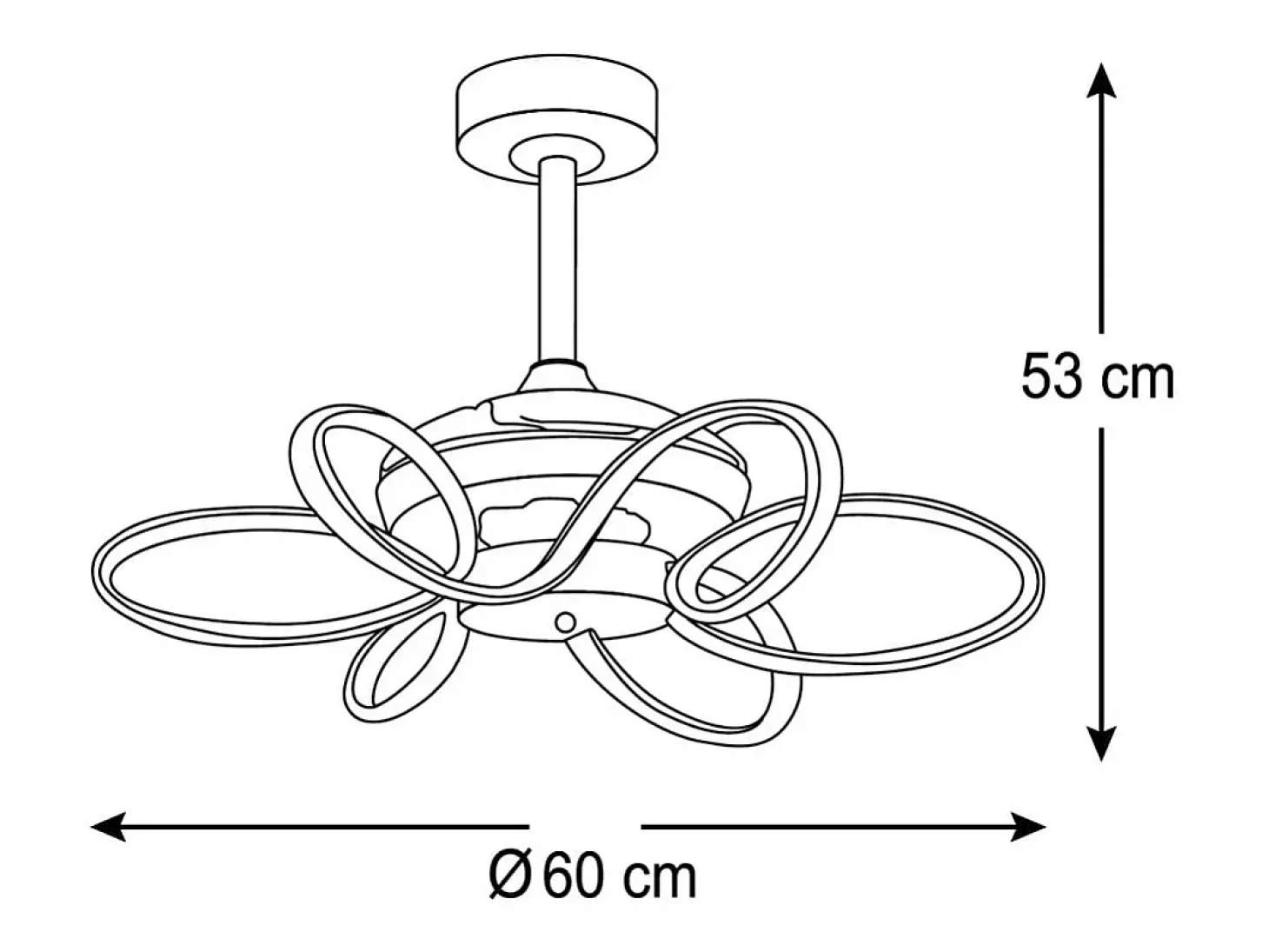 Ventilador de techo Karla Bel Air DC LED 65+65W blanco Ø60x53 cm