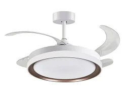 Ventilador de techo Kigali Mini Bel Air 48W 4 aspas retráctiles blanco/marrón Ø91 cm