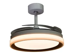 Ventilador de techo Kigali Mini Bel Air 48W 4 aspas retráctiles blanco/marrón Ø91 cm