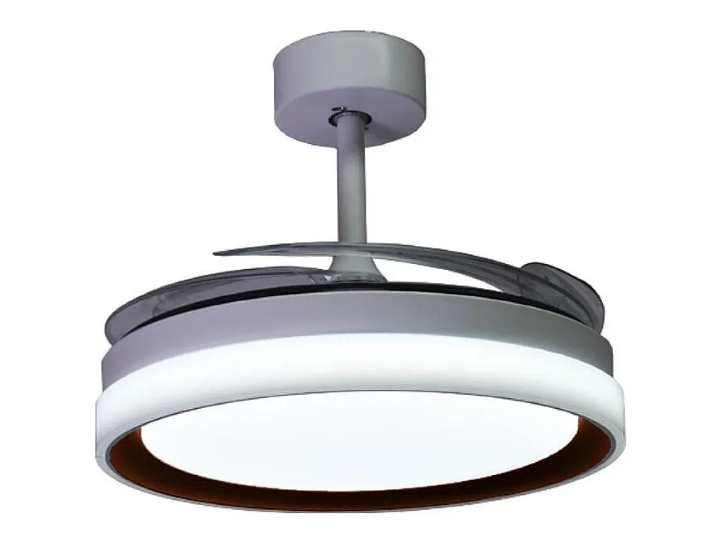Ventilador de techo Kigali Mini Bel Air 48W 4 aspas retráctiles blanco/negro Ø91 cm