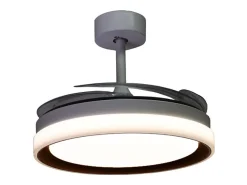 Ventilador de techo Kigali Mini Bel Air 48W 4 aspas retráctiles blanco/negro Ø91 cm
