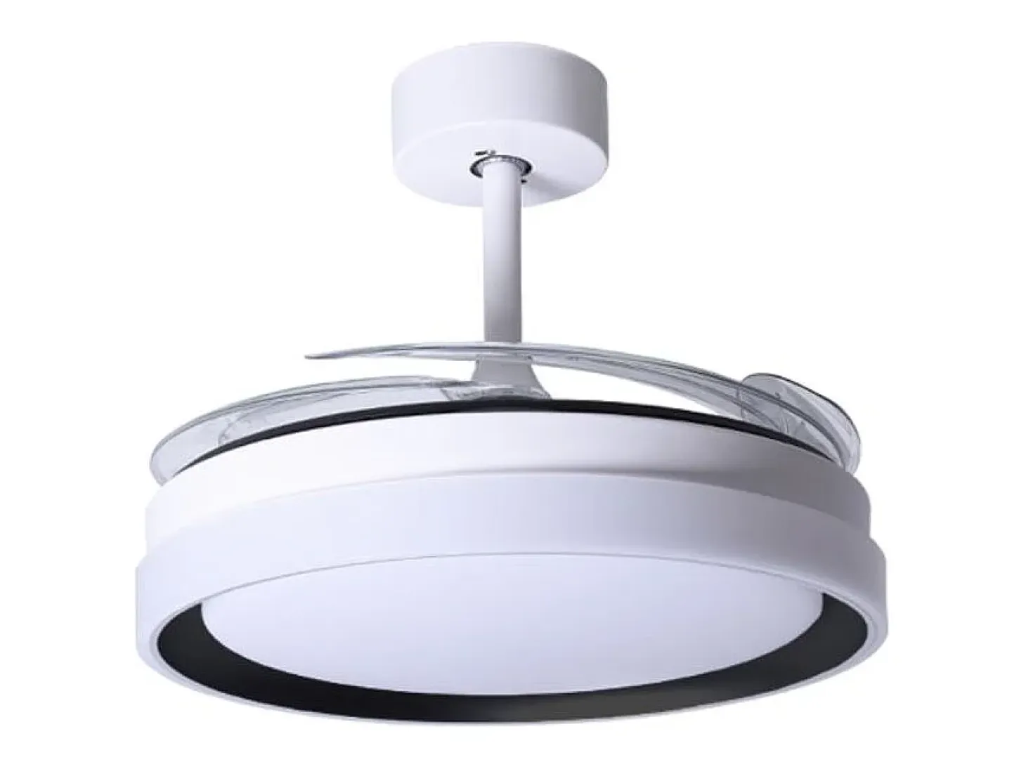 Ventilador de techo Kigali Mini Bel Air 48W 4 aspas retráctiles blanco/negro Ø91 cm