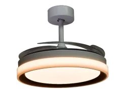 Ventilador de techo Kigali Mini Bel Air 48W 4 aspas retráctiles blanco/negro Ø91 cm