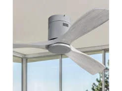 Ventilador de techo moderno plateado - Ventilador de techo de 52