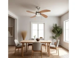 Ventilador de techo Niza 50W 4 aspas natural Ø106 cm