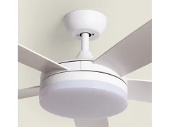 Ventilador de Techo Silencioso Patroclo Blanco 132cm Motor DC Blanco Con Luz Mando a Distancia Wifi: False
