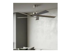 Ventilador Extragrande Dc Nadir Niquel Sin Luz Con Temporizador