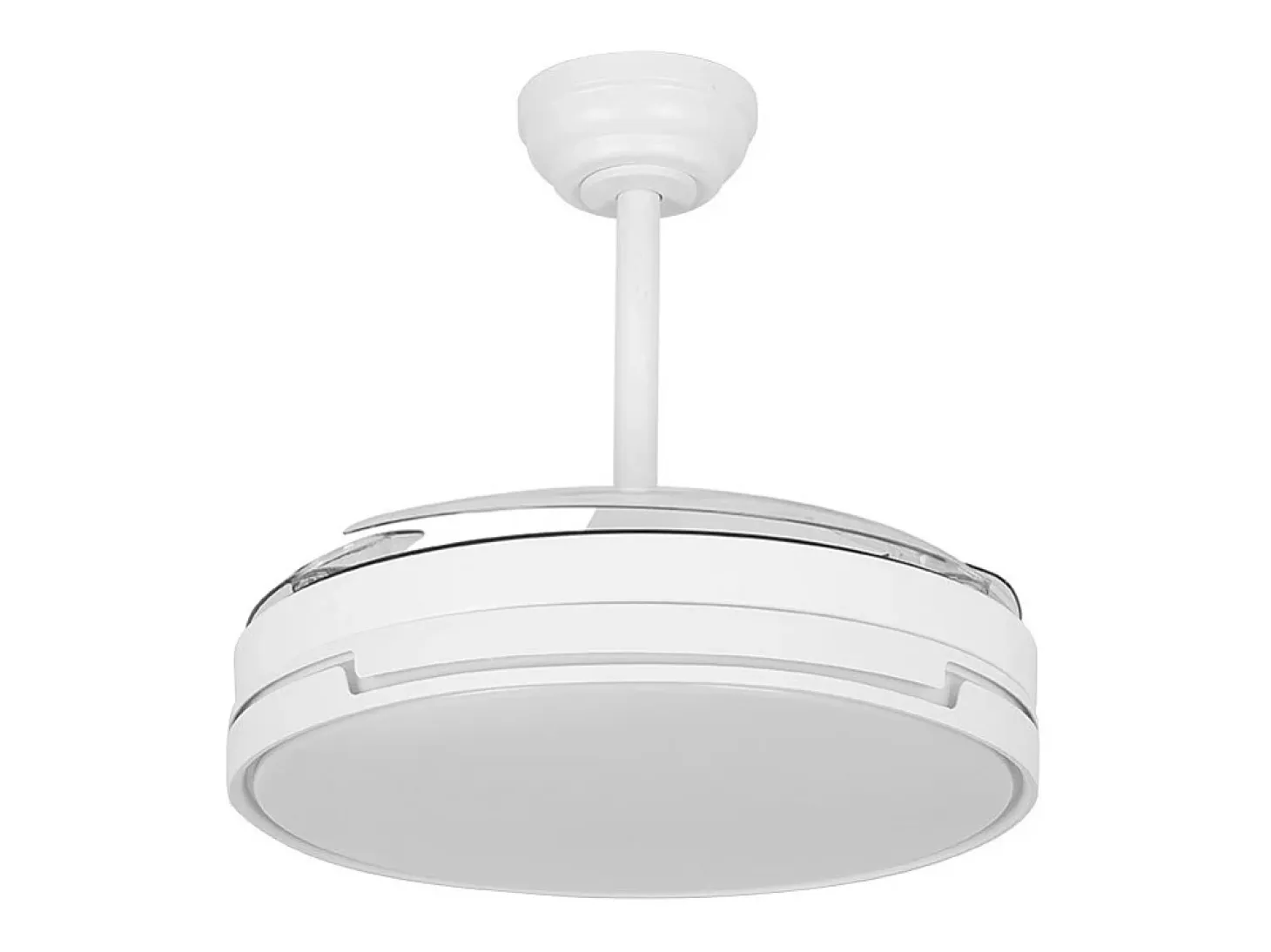 Ventilador Papiro blanco LED 59W con aspas desplegables y mando