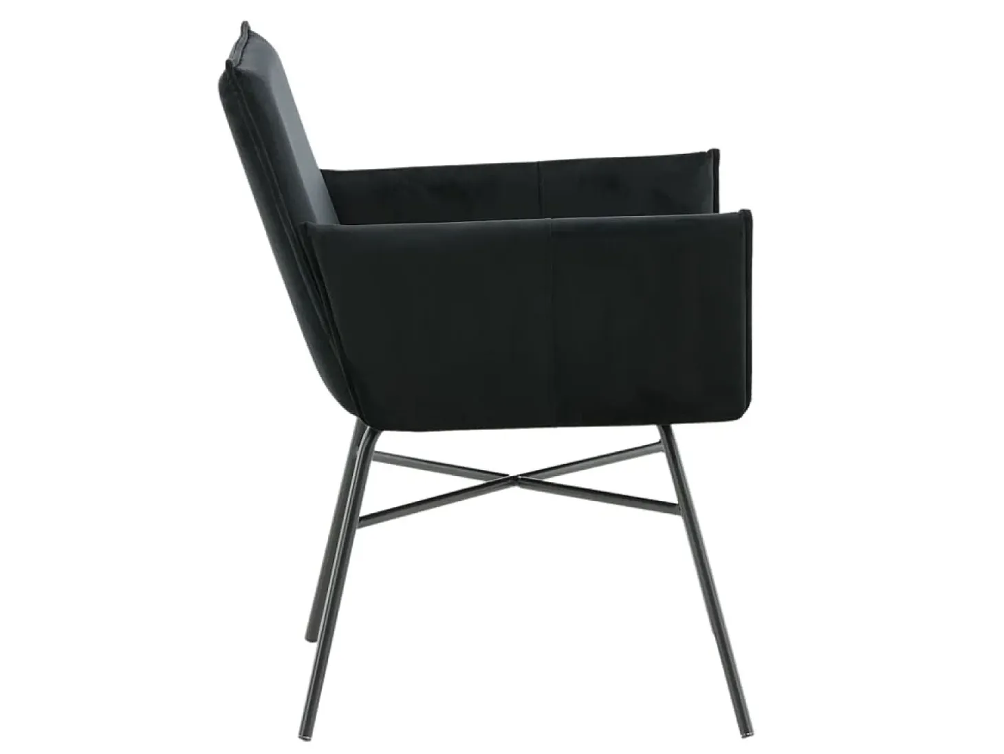 Venture Home Silla de comedor Pippi terciopelo negro